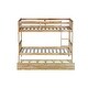preview thumbnail 15 of 41, Twin Rubber Wood Bunk Bed with Trundle, Convertible into 2 Twin Size Beds, Twin Size Bunk Bed with Ladder and Safety Guardrails