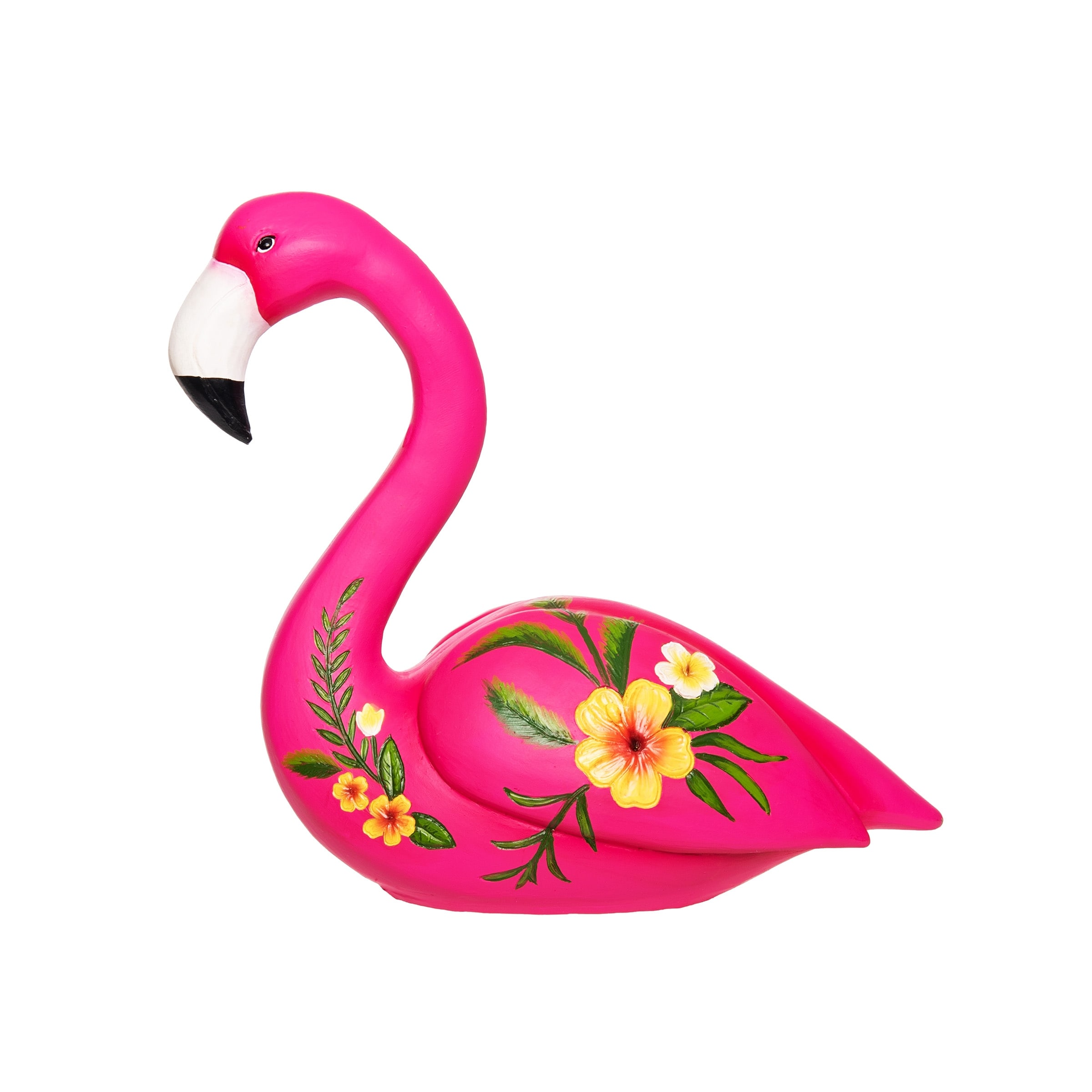 Flamingo Flowers Figurine