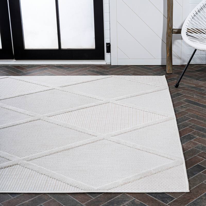 JONATHAN Y Talaia Diamond Trellis Indoor/Outdoor Area Rug