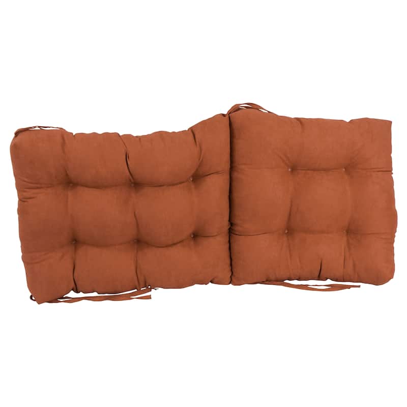 Multi-section Tufted Indoor Microsuede Seat/Back Chair Cushion (Multiple Sizes)
