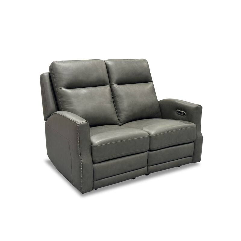 Maxwellton Cedar Power Reclining Loveseat with Power Headrests and Lumbar by Flexsteel - 56" x 42" x 39"