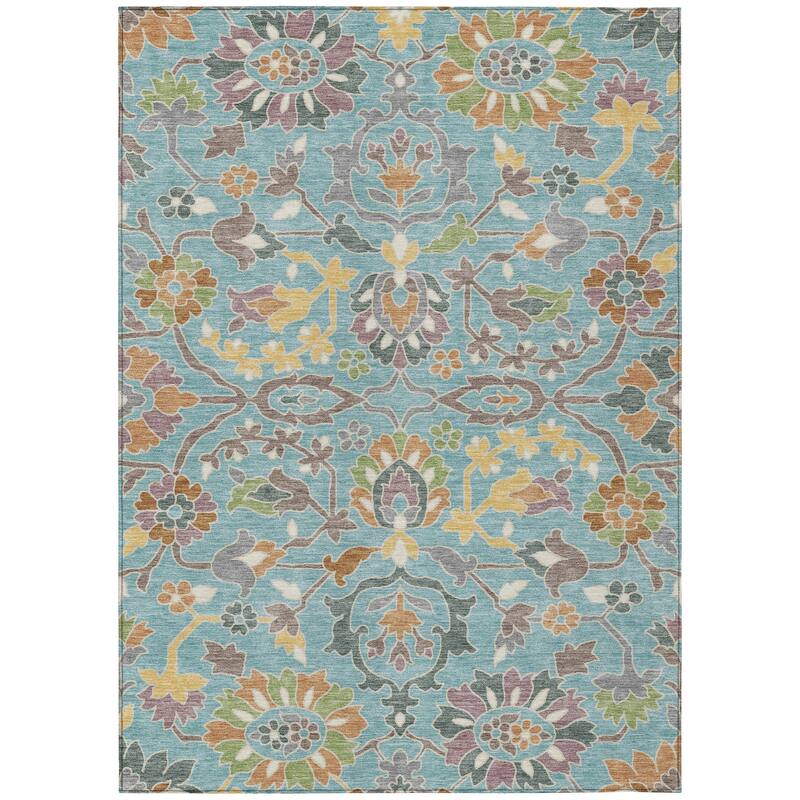 Machine Washable Indoor/ Outdoor Traditional Blanca Chantille Rug