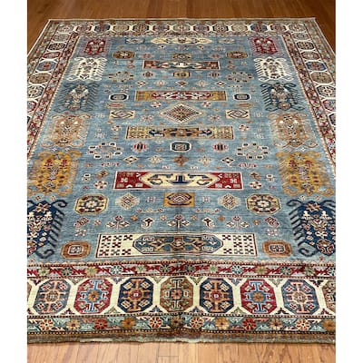 HERAT ORIENTAL Handmade Super Kazak Wool Rug - 8'2" x 9'7"