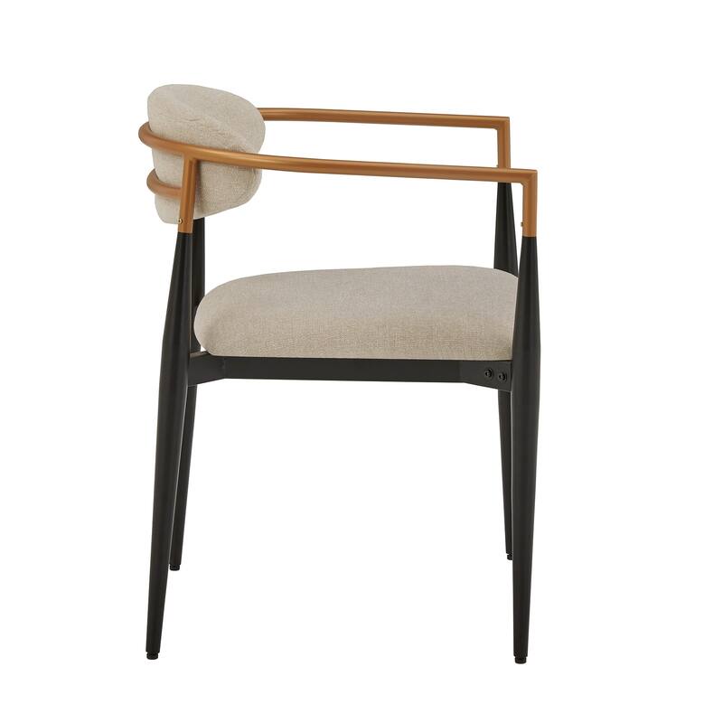 Decatur Mid-century Dining Chair with Two-tone Amber Dust & Black Finish (Set of 2) by iNSPIRE Q Modern