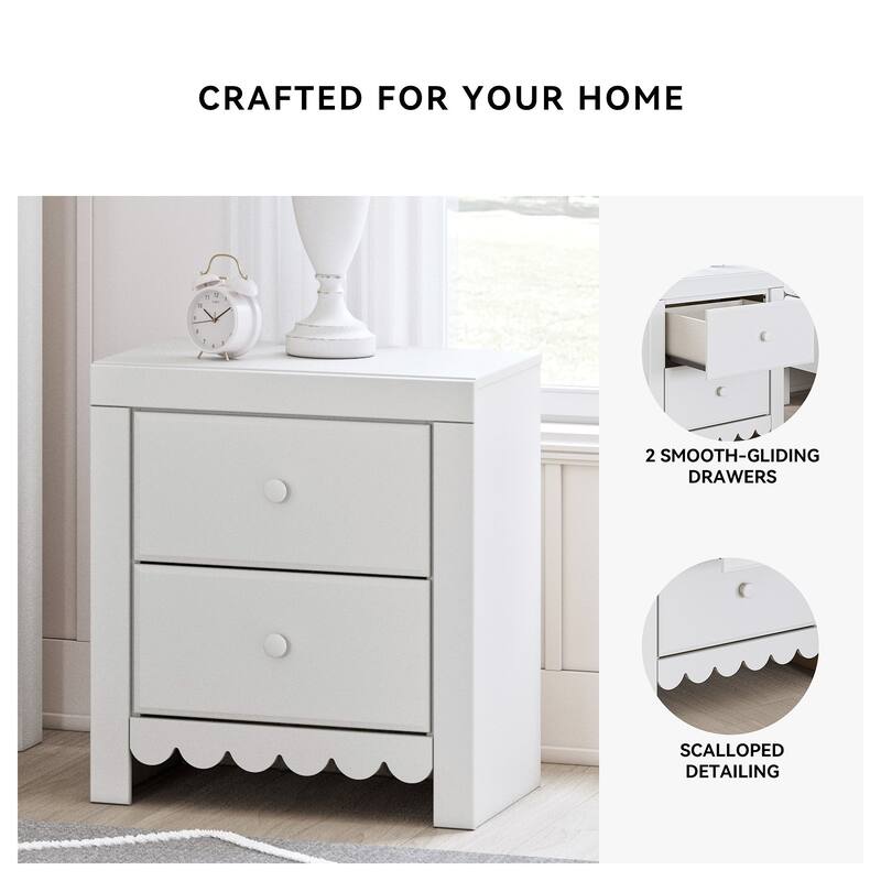 Signature Design by Ashley Mollviney White Nightstand