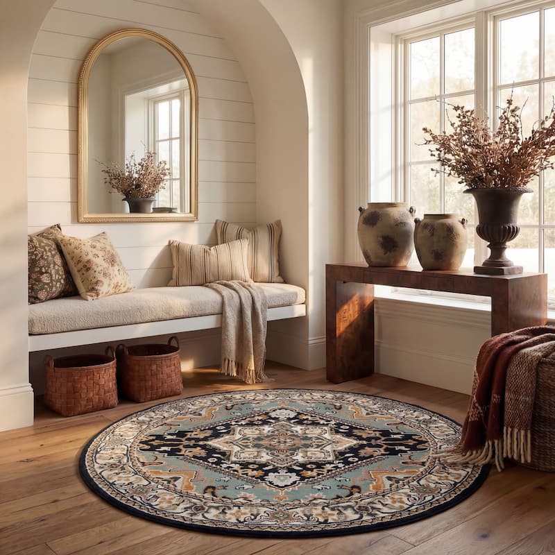 SAFAVIEH Handmade Heritage Carrol Traditional Oriental Wool Rug