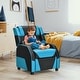 preview thumbnail 47 of 51, Gymax Gaming Recliner Sofa PU Leather Armchair for Kids Youth w/