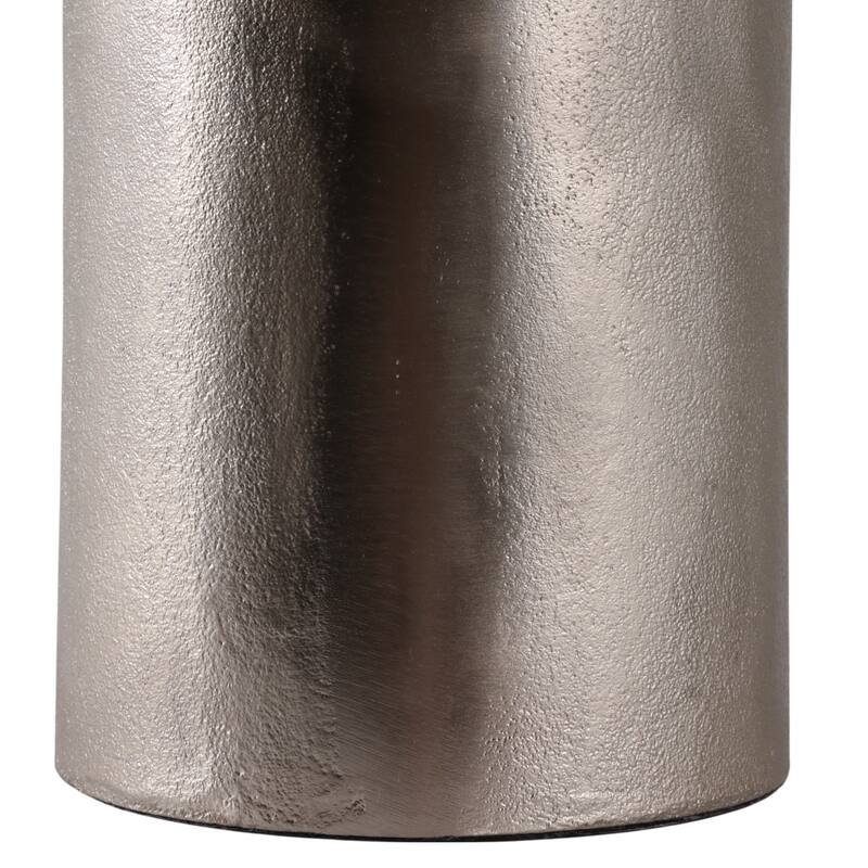 Aluminum Glass Floor Candle Holder Elegant Removable Hurricane