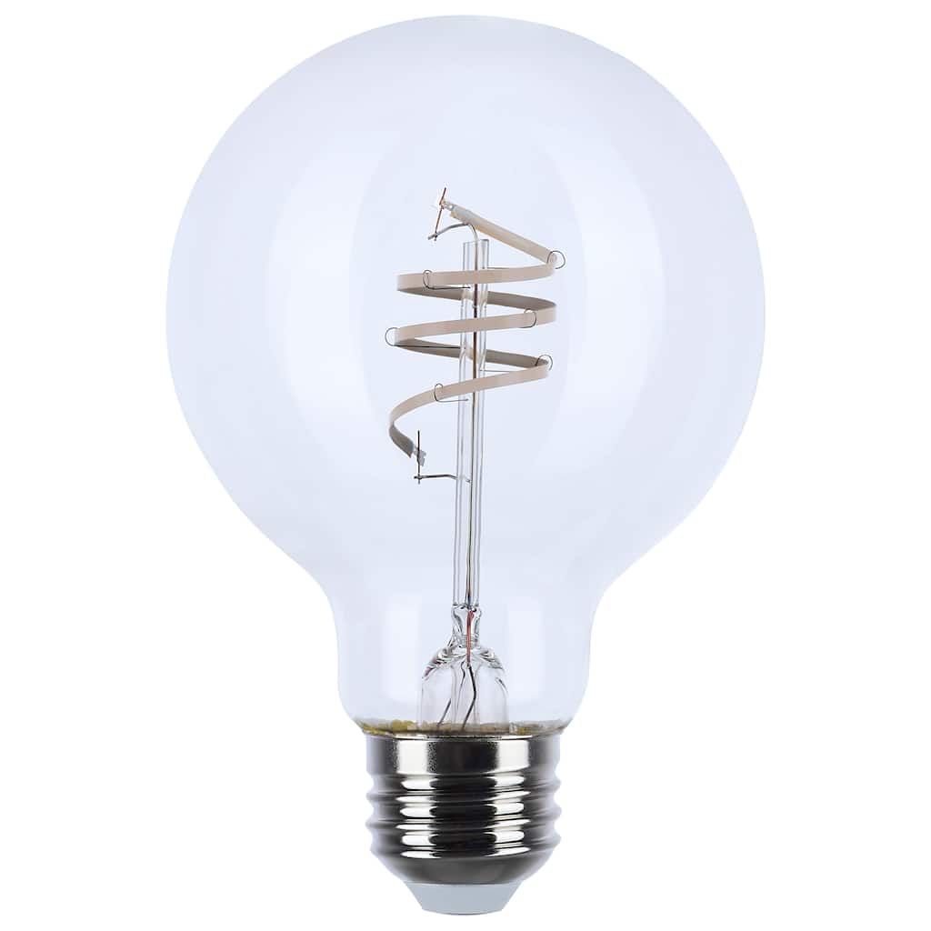 6 Watt G25 LED Reminiscent Flex Gray Coil Filament E26 3000K 120V - Clear