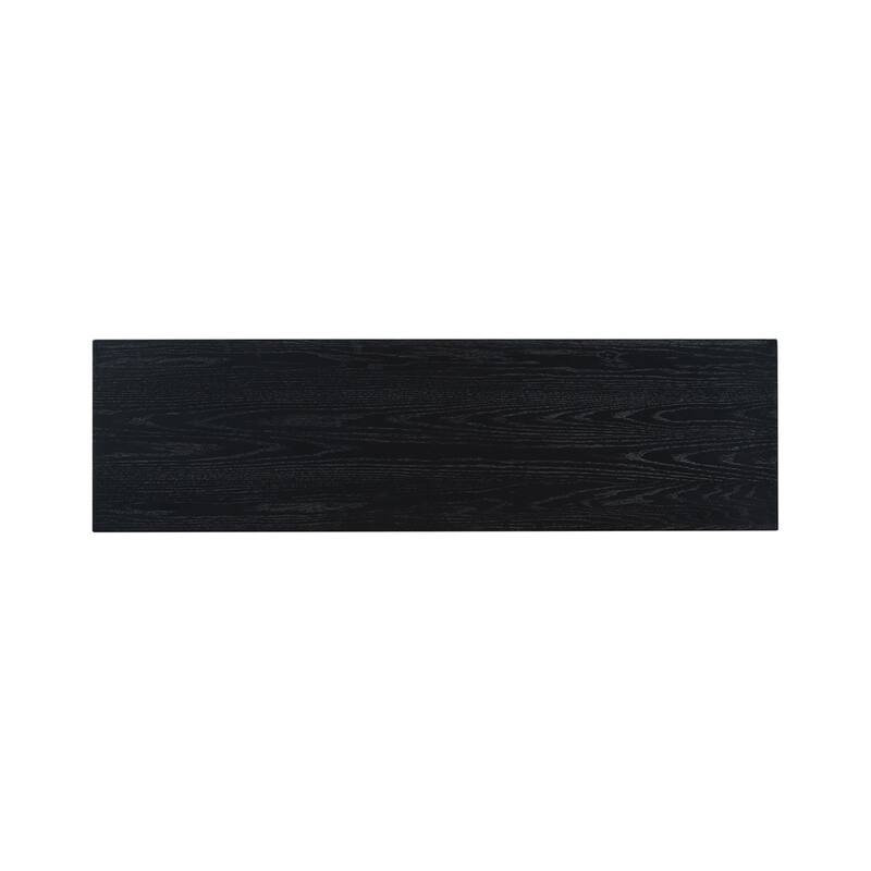 Uniquely Designed Oak Veneer Console Table w/Distinctive Side Shapes