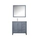preview thumbnail 1 of 5, Jacques 30 in. W x 22 in. D Dark Grey Bath Vanity, White Quartz Top, Faucet Set, and 28 in. Mirror
