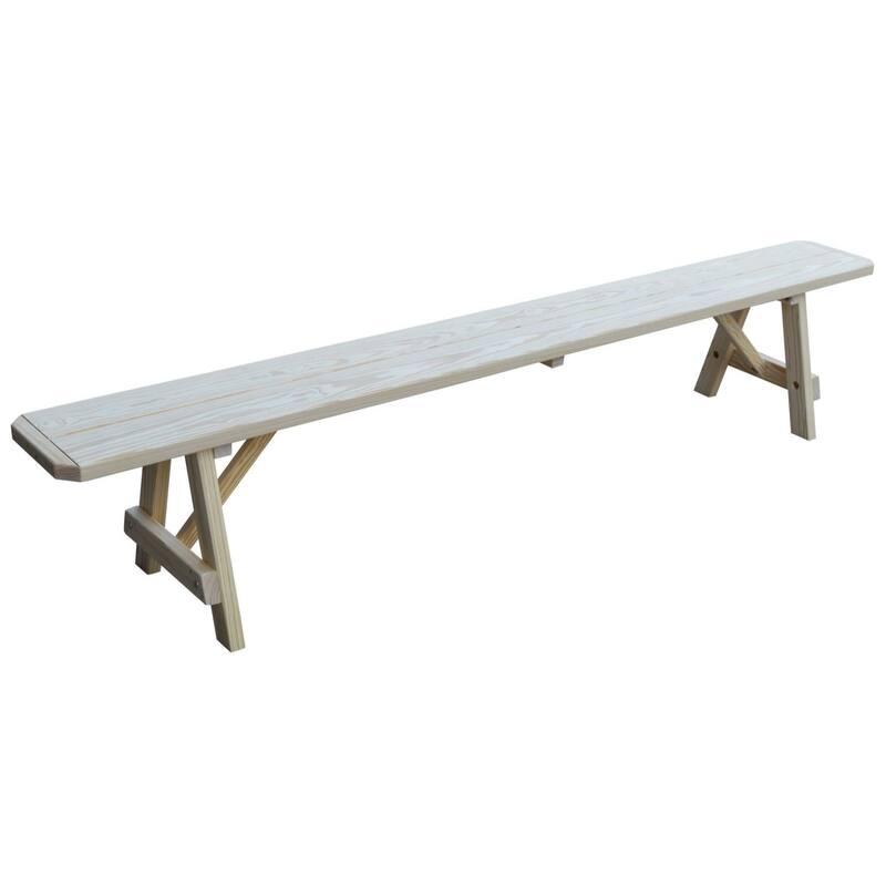 Pine 8' Traditional Bench