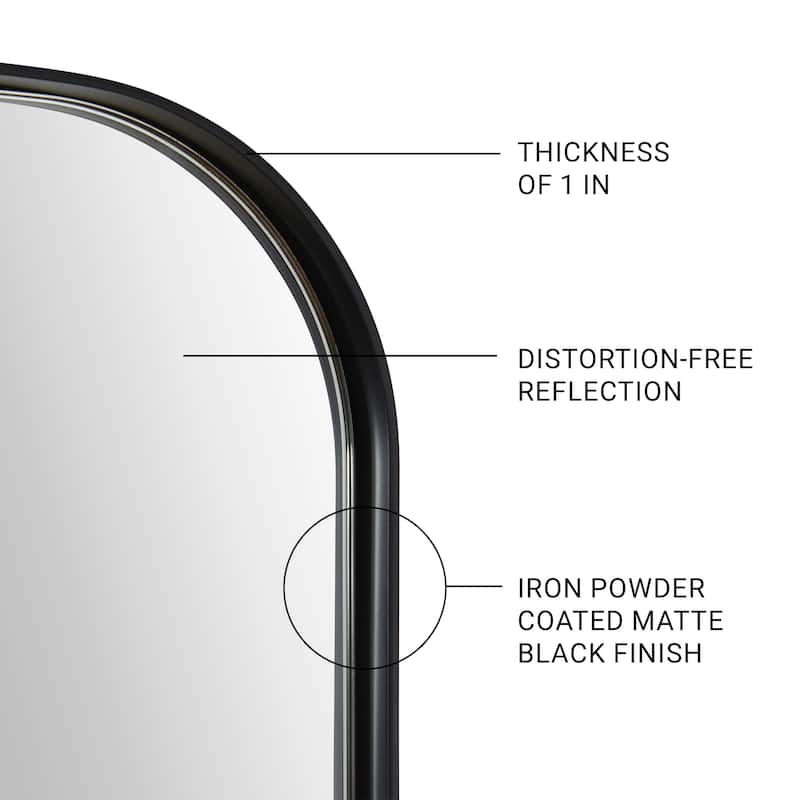 Renwil Phiale 53" Tall Rectangle Wall Mirror, Brown