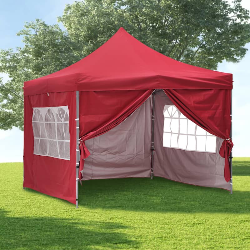 Ainfox 10x10 Ft Outdoor Pop-up Canopy Tent with Removable Sidewalls