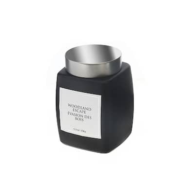 13.2 Oz Luxe Scented Square Candle With Lid (Woodland Escape) - Set of 2