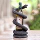 preview thumbnail 2 of 3, Novica Handmade Snake Embrace Wood Bottle Holder