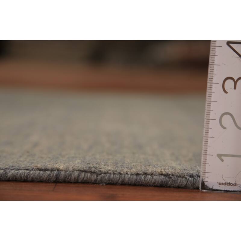 Modern Gabbeh Runner Rug Handmade Grey Wool Carpet - 2'8" x 9'6"
