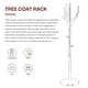 preview thumbnail 32 of 140, Tree-branch Rubberwood Freestanding Coat Rack with Hooks