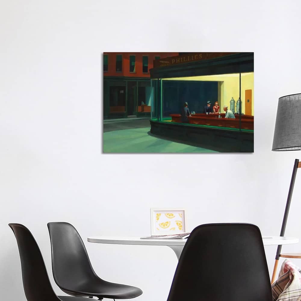 iCanvas "Nighthawks, 1942" by Edward Hopper Canvas Print