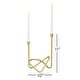 preview thumbnail 9 of 7, CosmoLiving by Cosmopolitan Gold Metal Candelabra