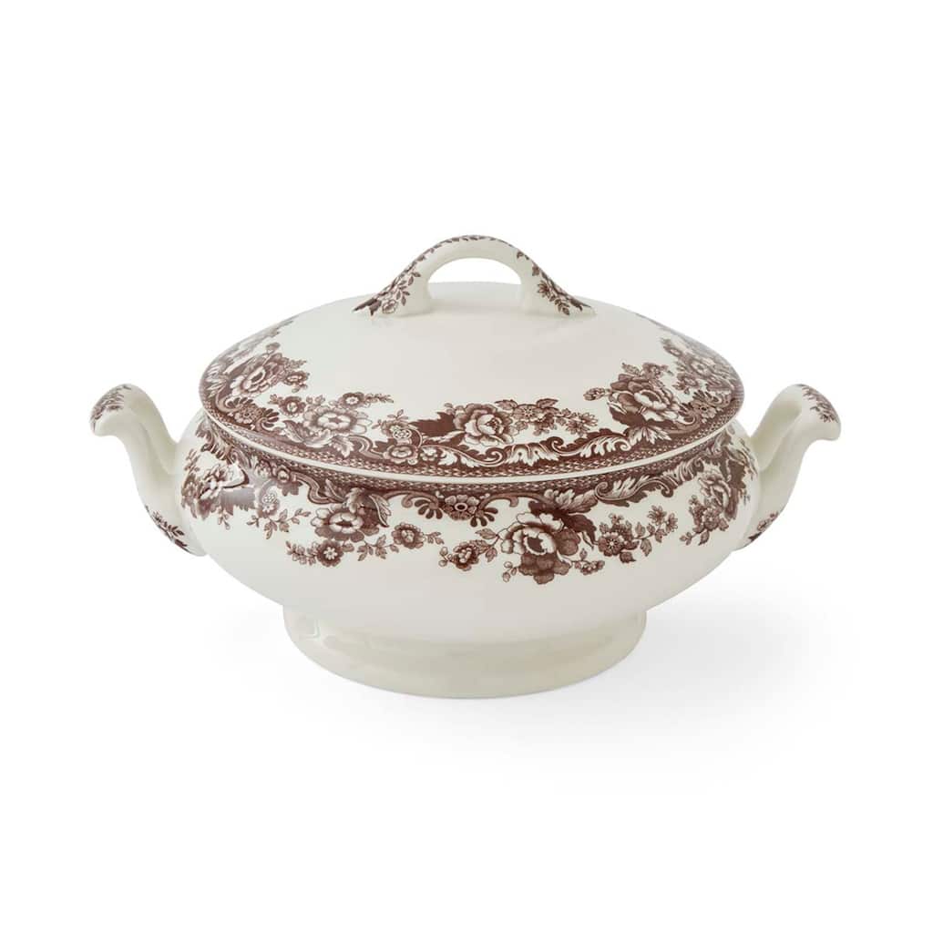 Spode Delamere Covered Vegetable Dish - 12.2" W x 9" D