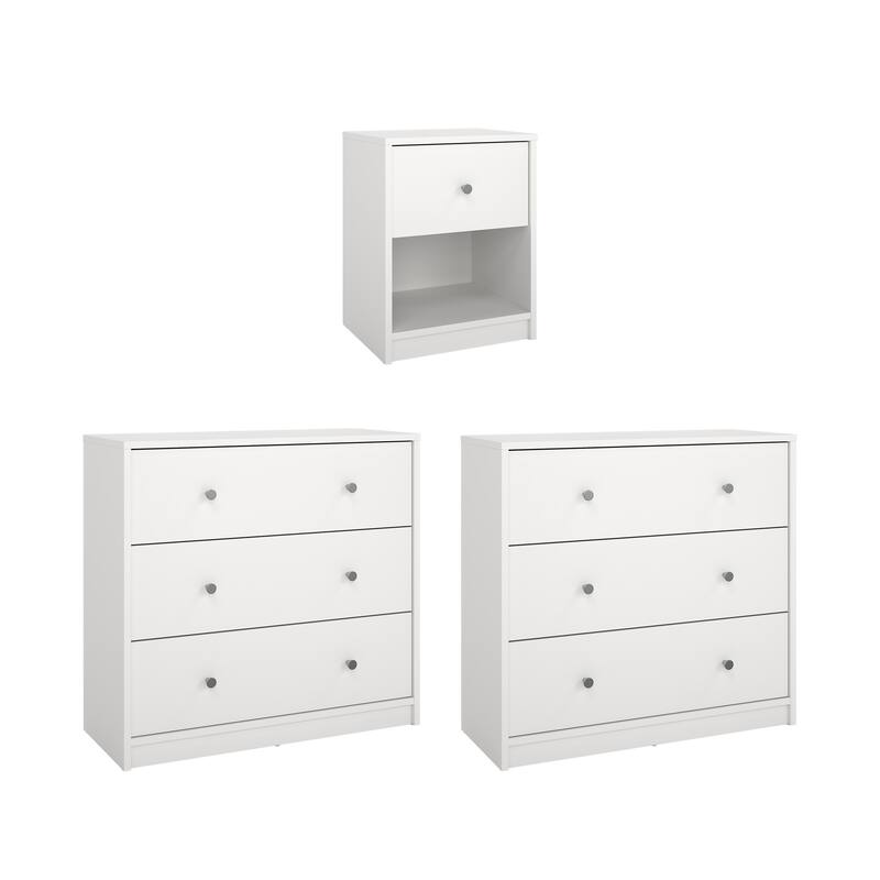Porch & Den Zoe 3-Piece Bedroom Set - Nightstand And Chest Set Of 2