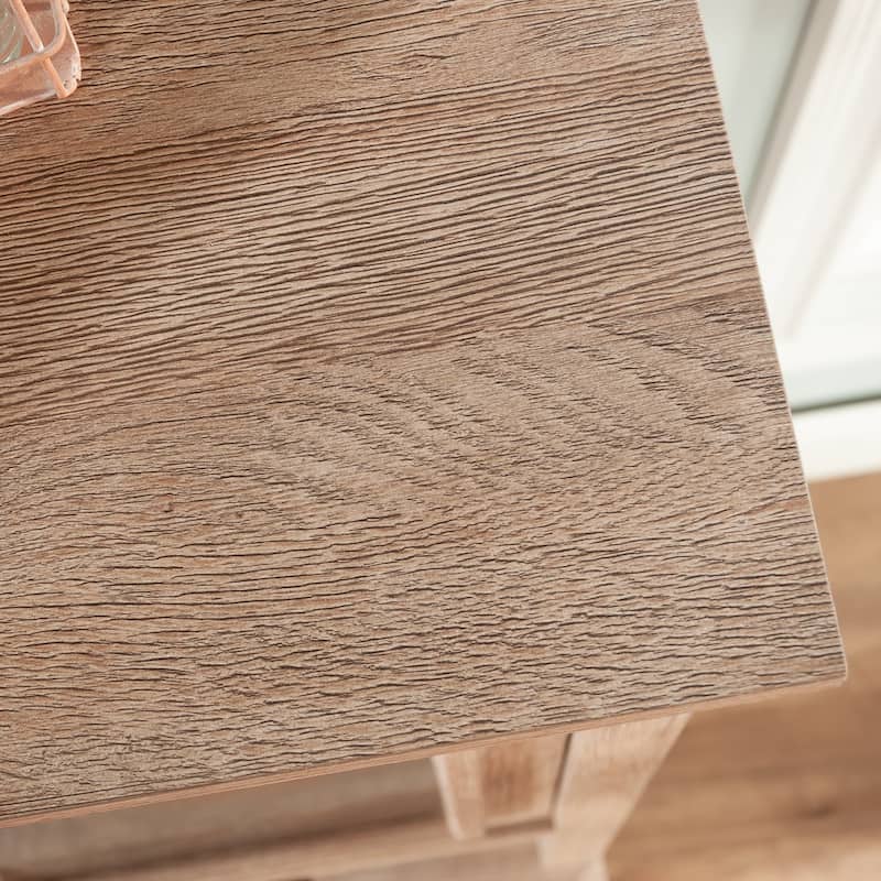 Wood Library Hutch with Glass Doors, Brown - 31.50" W x 17.68" D x 42.17" H