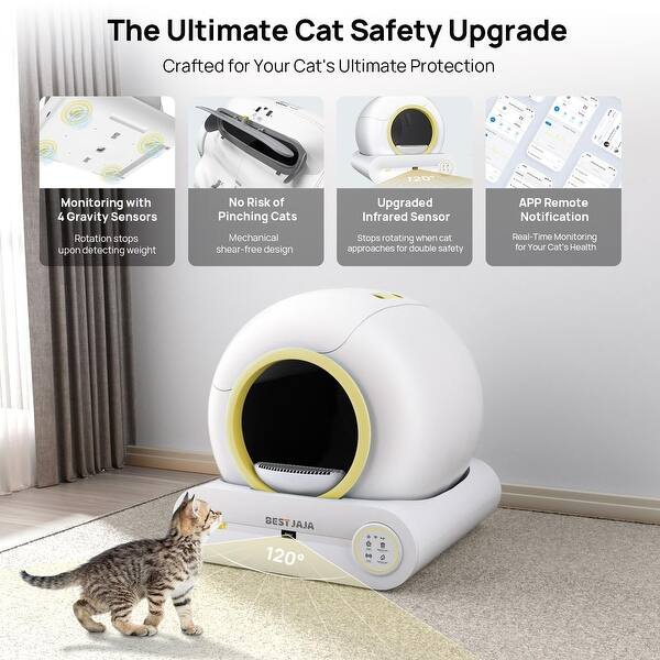 Smart Automatic Self-Cleaning Cat Litter Box 2.4G Wi-Fi - Bed Bath & Beyond  - 40706157