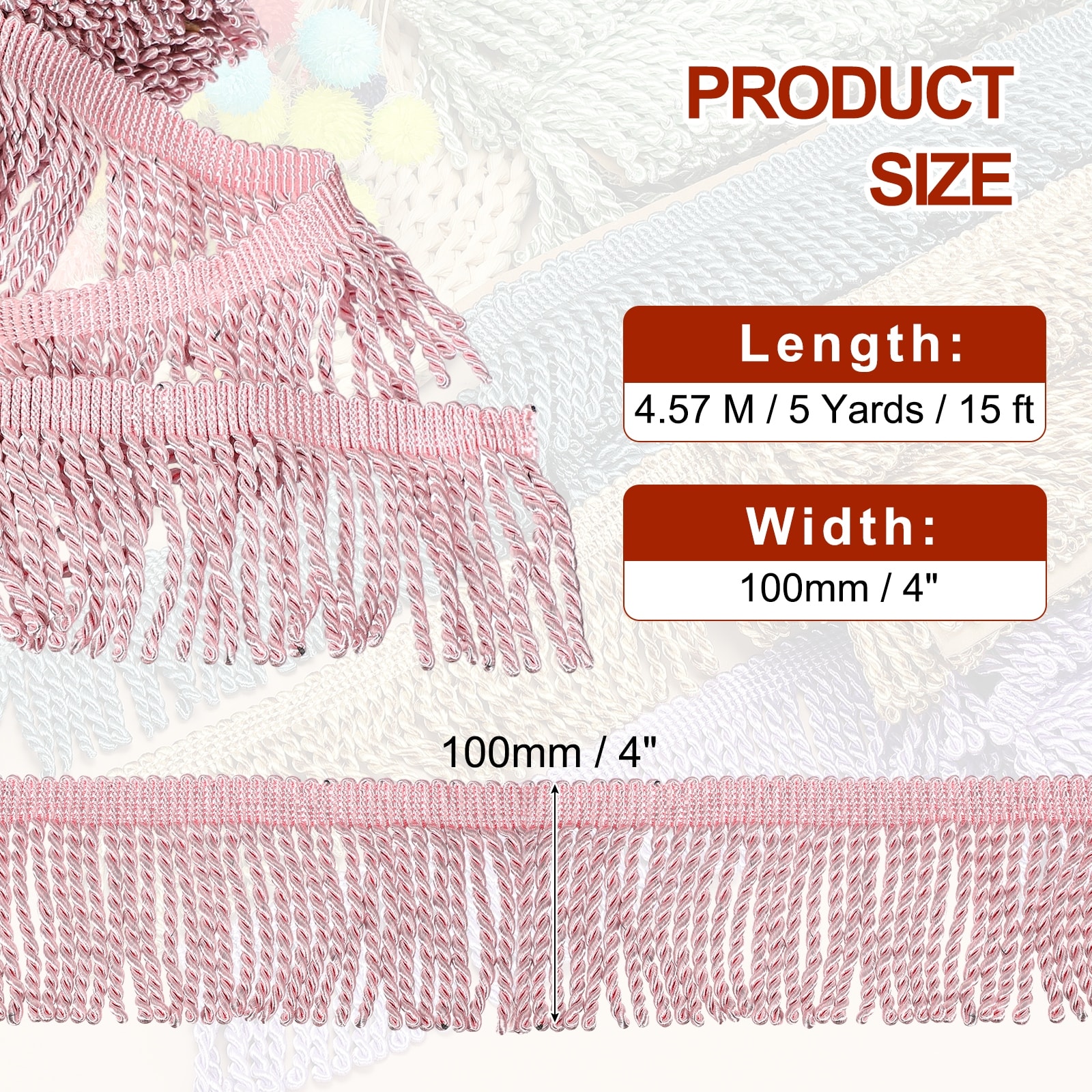 Blue Fringe Trim, mm Fringe Trim Curtain Tassel Fabric Sewing for Curtain Sofa Clothes DIY Decoration