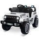 preview thumbnail 1 of 18, 12V Kids Ride On Truck Car, Battery Powered Electric Vehicles White