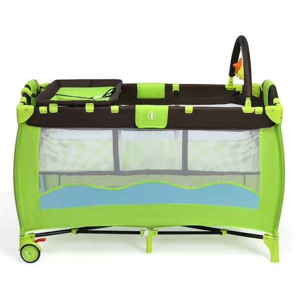 Green Baby Crib Playpen Playard Pack Travel Infant Bed Bed Bath & Beyond 18513369