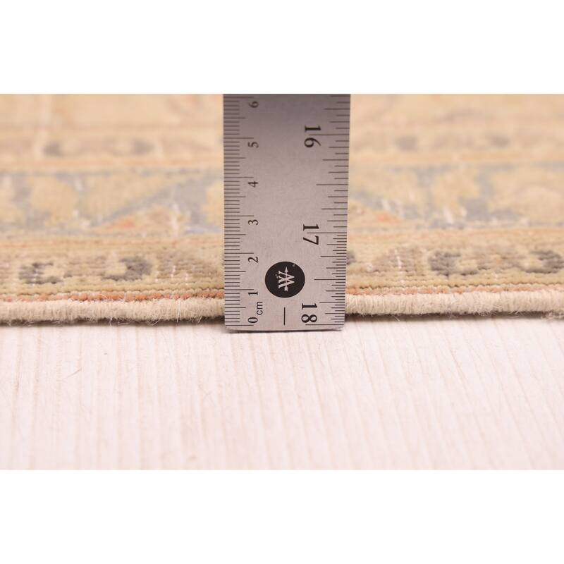 ECARPETGALLERY Hand-knotted Antalya Vintage Khaki Wool Rug - 4'9 x 7'5