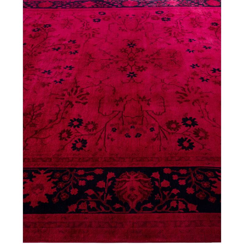Overdyed One-of-a-Kind Hand-Knotted Area Rug - Pink - 8' 2" x 9' 10"