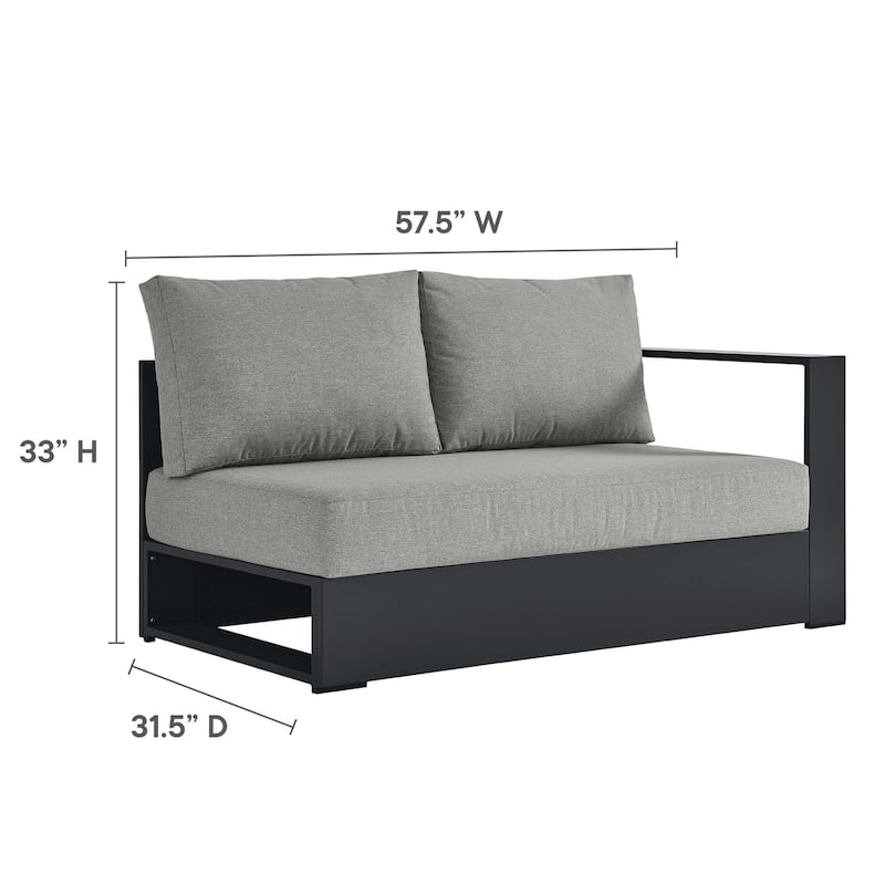 Tahoe Patio Aluminum 3-Piece Left-Facing Chaise Sectional Sofa Set