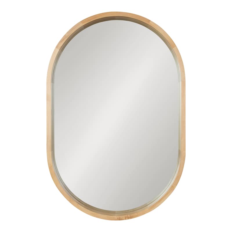 Kate and Laurel Hutton Wood Framed Capsule Mirror