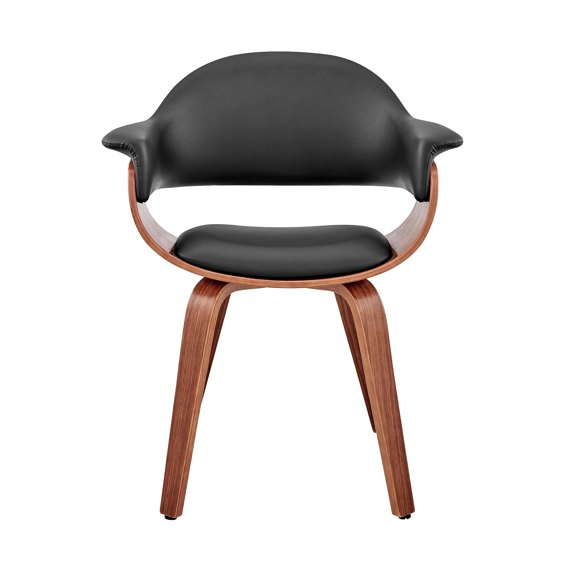 Adalyn Mid Century Modern Faux Leather and Wood Upholstered - Picture 9 of 25