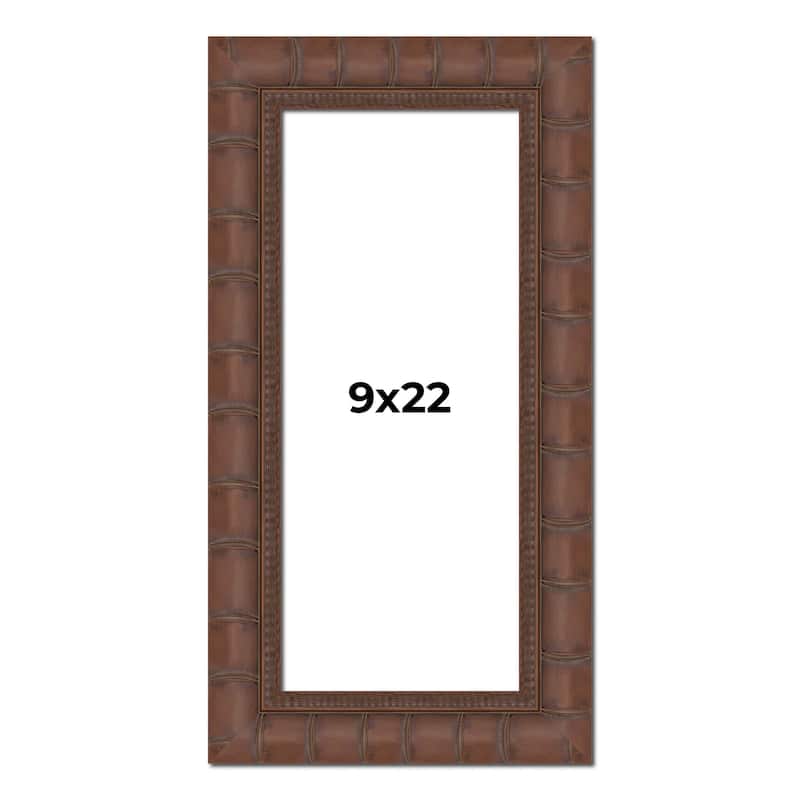 9x22 Frame Pewter Solid Wood Picture Frame Width 1.625 Inches | Interior Frame Depth 0.6875 Inches