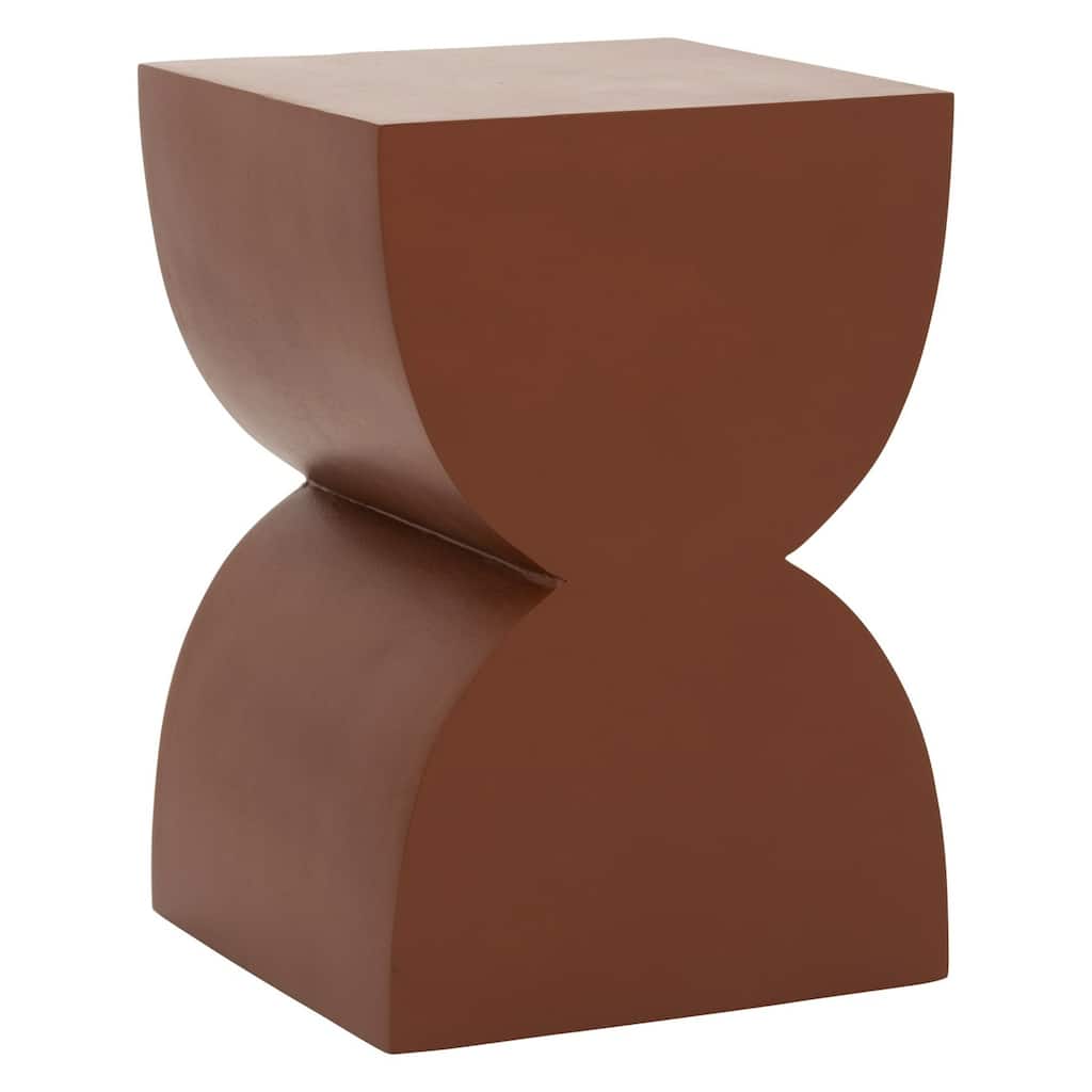 Hourglass-Style Corvo Side Table - 15.5" - Brown