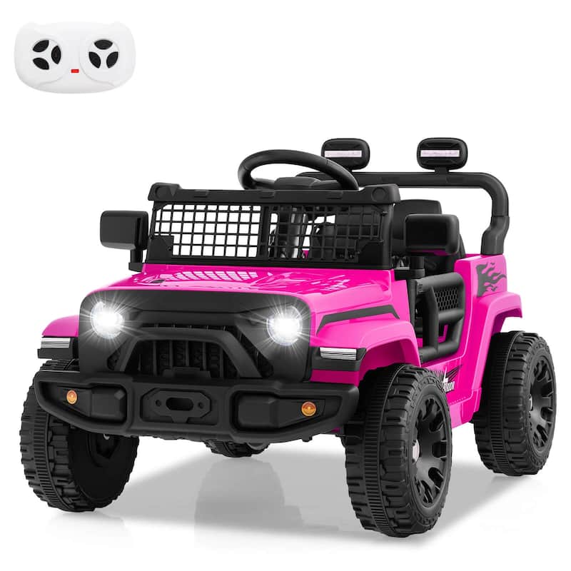 Costway 12V Kids Ride on Truck Car Battery Powered Electric Vehicle - See Details - Pink
