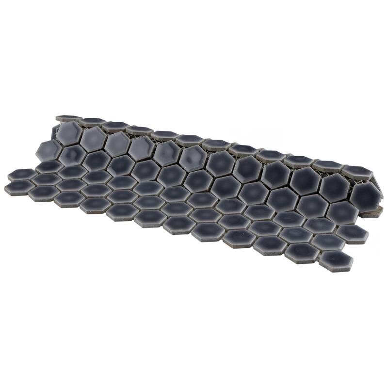Merola Tile Hudson 1" Hex Storm Grey 11-7/8" x 13-1/4" Porcelain Floor and Wall Tile