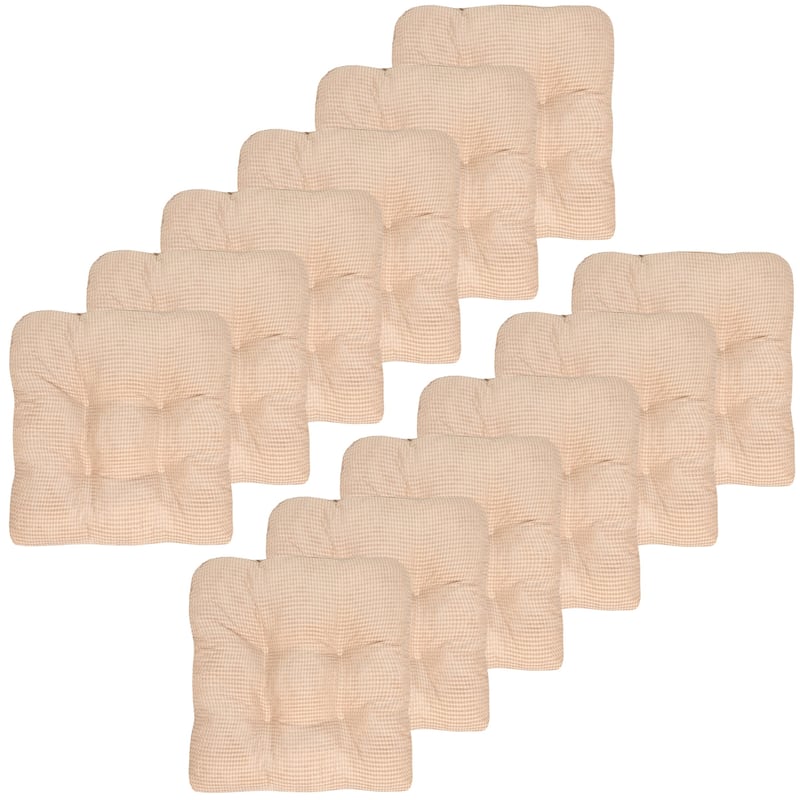 Fluffy Memory Foam Non-slip Chair Pad - Set of 12 - Linen