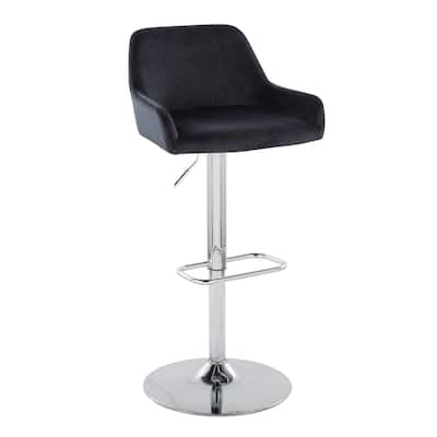 Porch & Den Galotti Adjustable Bar Stool with Rounded Rectangle Footrest (Set of 2)