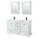 Option White / White Cultured Marble Top / Matte Black