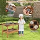preview thumbnail 6 of 8, Costway Kids Wooden Mud Play Kitchen Cart with Sink, 4 Stoves & - See Details