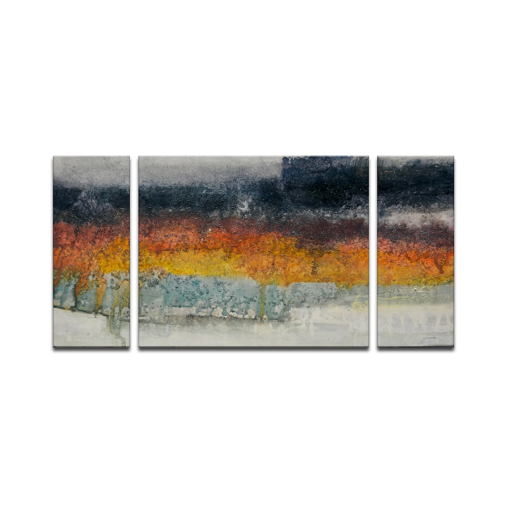 'Dream Fields' 3 Piece Wrapped Canvas Wall Art Set by Norman Wyatt Jr.