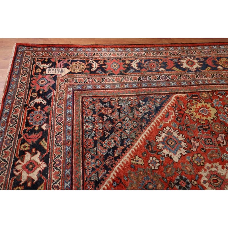 Pre-1900 Antique Sultanabad Large Rug Hand-Knotted Wool Carpet - 10'5"x 13'11"