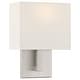preview thumbnail 6 of 10, Mid Town 1 Light LED Wall Sconce Brushed Steel