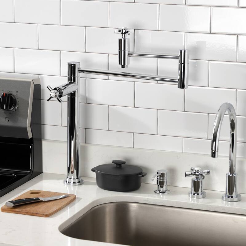 Millennium Two-Handle 1-Hole Deck Mount Pot Filler Faucet