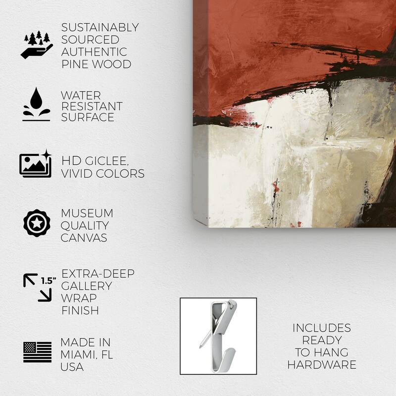 Wynwood Studio Abstract Sai - Rubrum 1SN767 Red Bronze and Copper Modern & Contemporary Wall Art Canvas Print