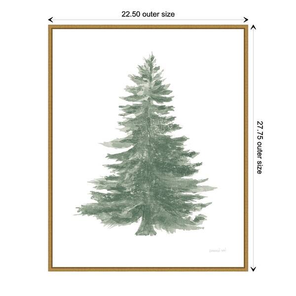 Floursack Holiday Tree by Danhui Nai Framed Canvas Wall Art